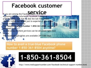 How to employ an in depth facebook customer service 1 850 361 8504 anytime?