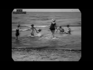 Июнь 1902 семья посещает пляж в дании june 1902 family visiting beach in denmark