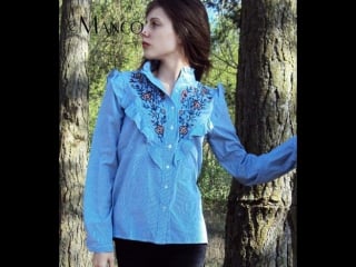 E manko 2017 spring women's long sleeve blouses unique floral embroidery tops blusas shirts tops stand collar tops tp00013