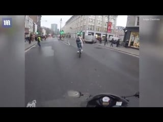 Female cyclist takes revenge on catcalling van driver daily