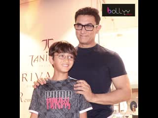 #aamirkhan with #son at #tanishq showroom buying jewellery for his mother in bandra