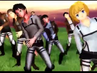 [mmd] bangarang skrillex [shingeki no kyojin]