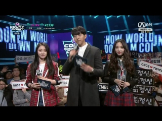 160128 jihyo, nayeon mc cut mcountdown