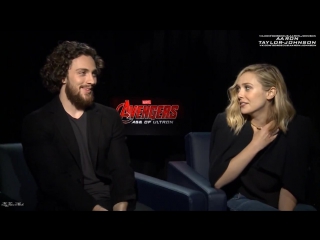 Elizabeth olsen & aaron tpornr johnson on house of m, quicksilver & more avengers 2 age of ultron rus sub [rus sub]