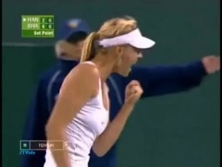 Maria sharapova vs daniela hantuchova 2008 iw highlights