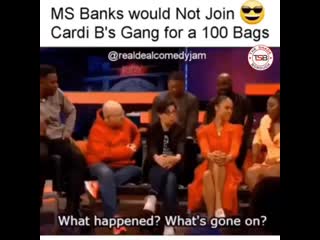 Msbanks has made it clear she won’t join cardib even for 100k thesheborough tsb