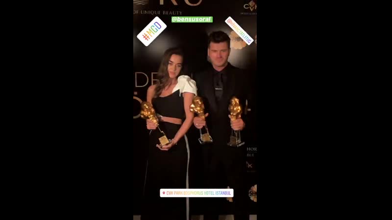 Kıvanç tatlıtuğ ve bensu soral 24 altın objektif ödüllerinden (pt 1)