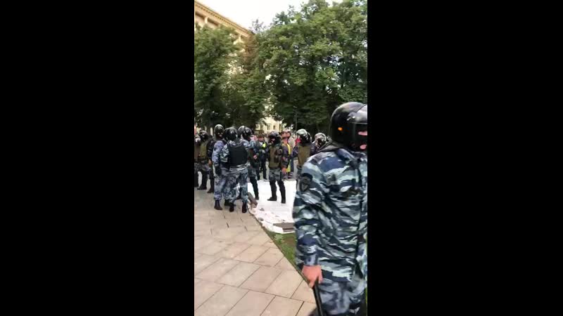 "омон, не топчи газон!" акция по разгону гуляющих после митинга оппозиции в москве, 10 августа 2019 г