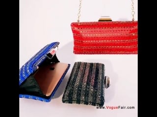 Vogue fair luxurious rhinestones beaded box clutch shimmering evening party bag