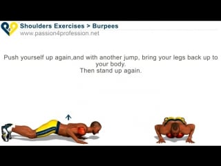 Burpees chest shoulders triceps