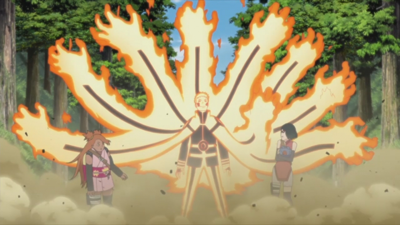 Сарада, чочо и наруто против шина