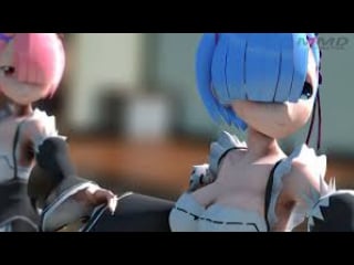 【mmd】rezero kara 極楽浄土 garnidelia | rem (レ ム) & ram (ラ ム) [r 18]【1080p】【60fps】