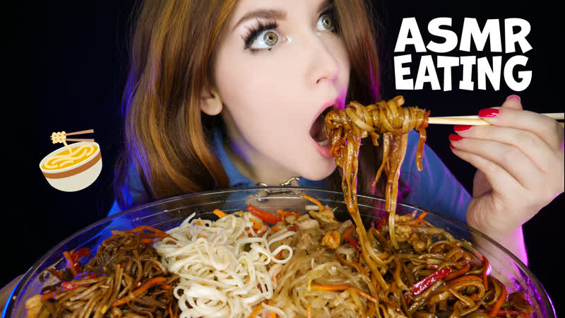 Асмр итинг лапша 🍜 asmr