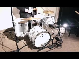 Steve maxwell vintage drums rogers steel grey ripple!