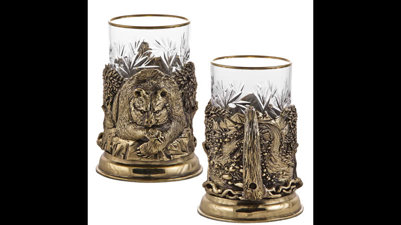 Подстаканник (бронза) медведь