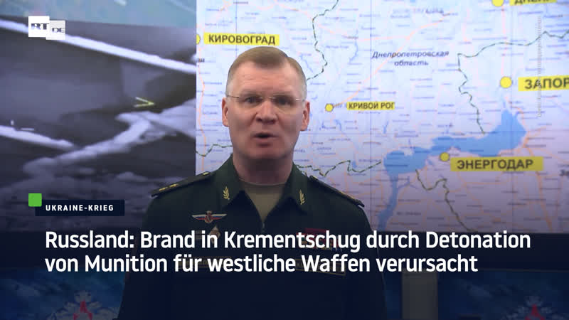 Russland brand in krementschug durch detonation von munition für westliche waffen verursacht