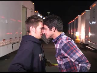 Tyler posey & dylan sprayberry (staring contest between)