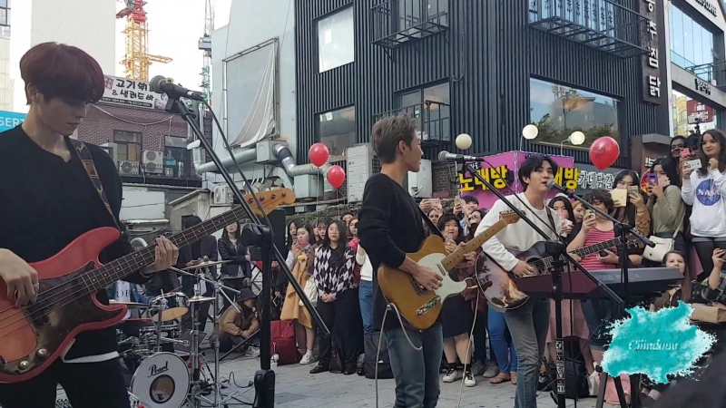 180928 [hongdae busking] the rose candy (cut)