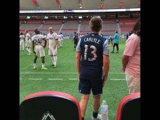 #robertcarlyle and #raywinstone at the @whitecapsfc charity match #ouat #onceuponatime #rumplestiltskin