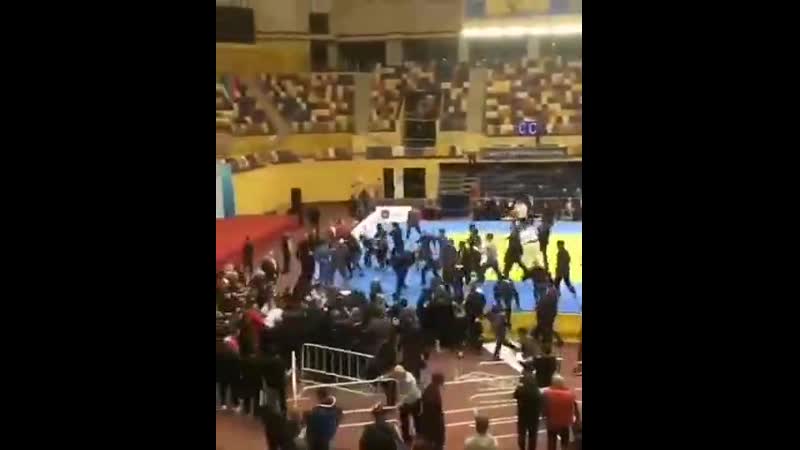 В дагестане отменили турнир по дзюдо из за массовой драки с участием зрителей и спортсменов