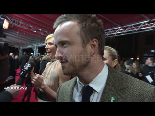 Aaron paul on being at the festival red carpet at friedrichstadt palast on february 10, 2014 in berlin, germany