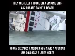 14,567 sheep died yesterday crushed, suffocated and drowned locked inside a sinking ship in