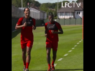 Virgil van dijk and georginio wijnaldum returned to melwood to start pre season on sunday morning