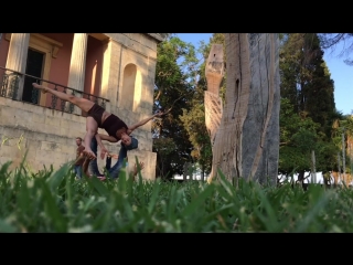 Poppy training slow mo mq (acroyoga with flying machines)