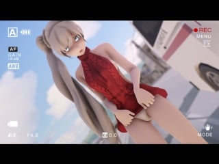 【mmd rwby】 weiss scared of birds