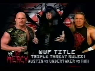 Wwf no mercy 1999 uk steve austin vs undertaker vs triple h