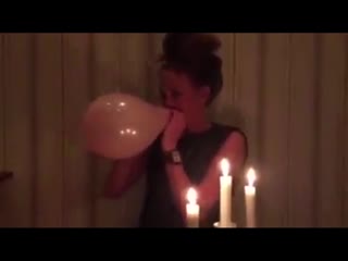 Blow to pop by candlelight