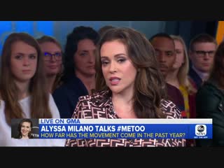 Alyssa milano reflects on #metoo movement one year later | gma