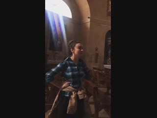 This pantheon style cathedral allows for a 6 second reverb which makes singing sound even more beautiful