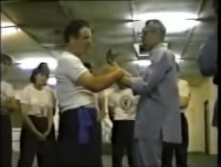Wing chun master tsui sheung tin (chu shong tin) explaining bong sau pt 1