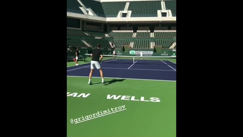 Dominic thiem prаctice with grigor dimitrov