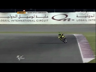 Qatar 2011 motogp qp action riding style comparison