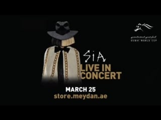 Sia promoting her concert at the meydan racecourse on dubai 25th march