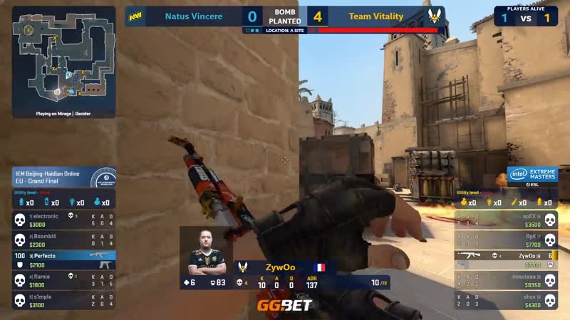 Second ace clutch zywoo 1vs4