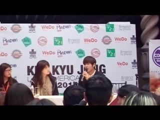 20151003 kim kyu jong pressconference @ 2015 latin america tour in mexico