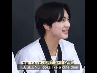 Heeseung looks like a cute deer