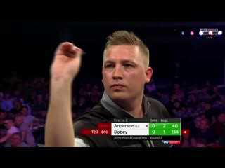Anderson is out! chris dobey knocked out gary anderson