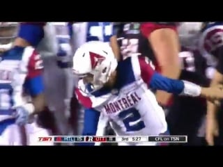 Johnny manziel takes a nasty shot, goes limp, stumbles off the field and is treated by getting a neck rub before going back