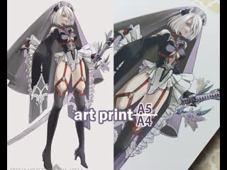 Принт с блёстками ✨ bride 2b nier automata