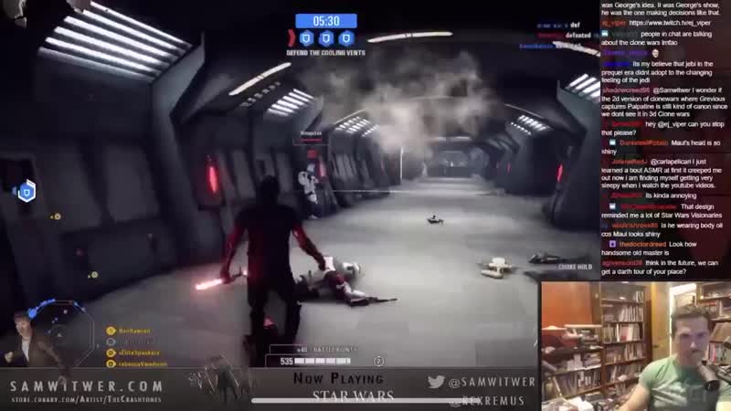 Sam witwer plays as darth maul in battlefront ii