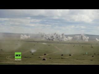 Mongolei russisch mongolisches manöver endet mit massiver schiessübung