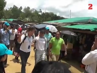 Bollywood actor priyanka chopra s second day at a rohingya camp in cox s bazar