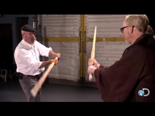 Mythbusters get lightsaber lessons