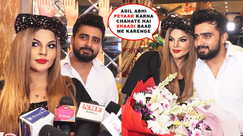Rakhi sawant reaction on adil khan 🔥 at nail art shop opening