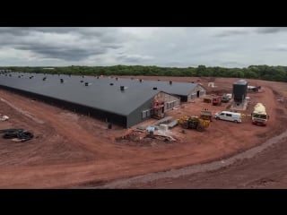 Стройка птицеводческого проекта, великобритания timelapse video of poultry project, shropshire, uk