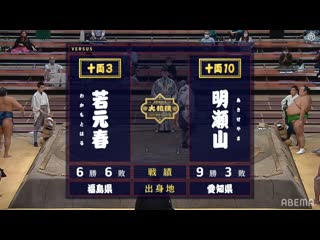 Wakamotoharu vs akiseyama aki 2020, juryo day 13